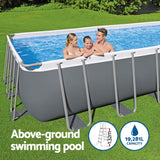 Bombarral Above Ground Steel Frame Pool, 640cm x 274cm x 132cm
