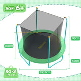 Yeppoon Round Trampoline with Enclosure, 8ft