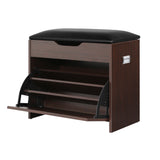 Balmoral Storage Shoe Bench, Walnut 2pcs image 4