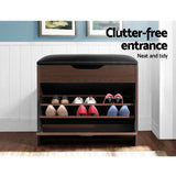 Balmoral Storage Shoe Bench, Walnut 2pcs image 5