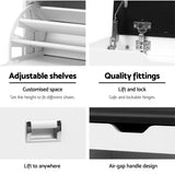 Artiss 3-Tier 15-Pair PU Leather Shoe Storage Bench — White or Walnut — Allure Home Collections