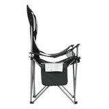 Watarrka Folding Camp Chair with Armrests, Grey 2pcs