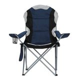 Watarrka Folding Camp Chair with Armrests, Navy 2pcs