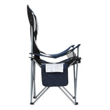 Watarrka Folding Camp Chair with Armrests, Navy 2pcs