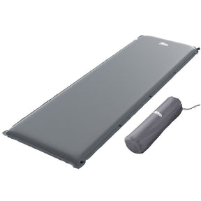 Pyramid grey taffeta self inflating single camping mattress