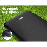 Patricia Self Inflating Mattress, Single 9.5cm, Black