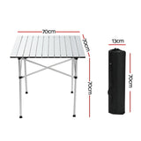 Tnorala Roll Up Folding Camp Table, 70cm