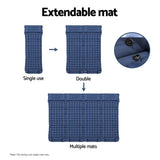 Unwin Self Inflating Mattress, Single 9cm with Pillow and Bag Blue