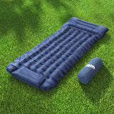 Unwin Self Inflating Mattress, Single 9cm with Pillow and Bag Blue