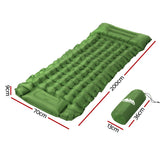 Unwin Self Inflating Mattress, Single 9cm with Pillow Green