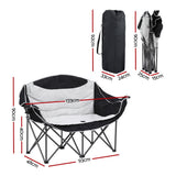 Trephina Double Folding Moon Chair, Two Seater 240kg