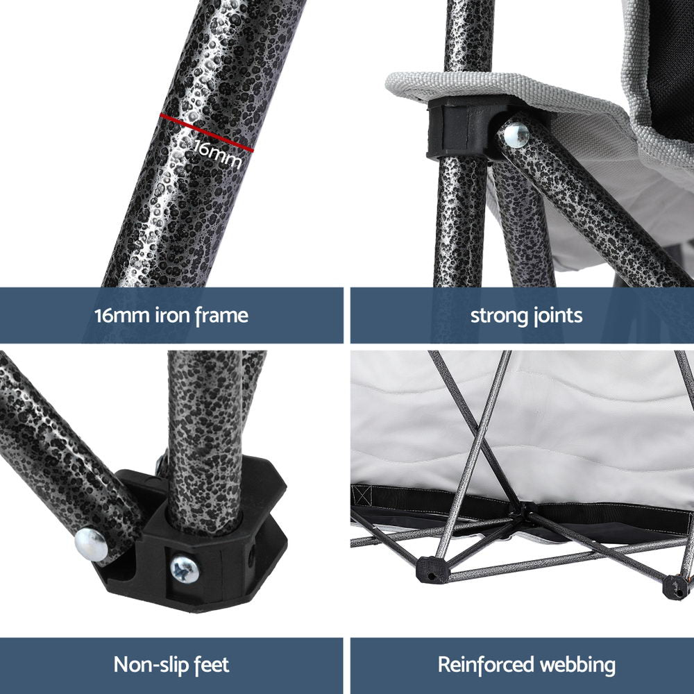 Trephina Double Folding Moon Chair, Two Seater 240kg