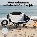 Trephina Double Folding Moon Chair, Two Seater 240kg