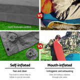 Yoho Self Inflating Camping Mattress, Double 10cm, Grey