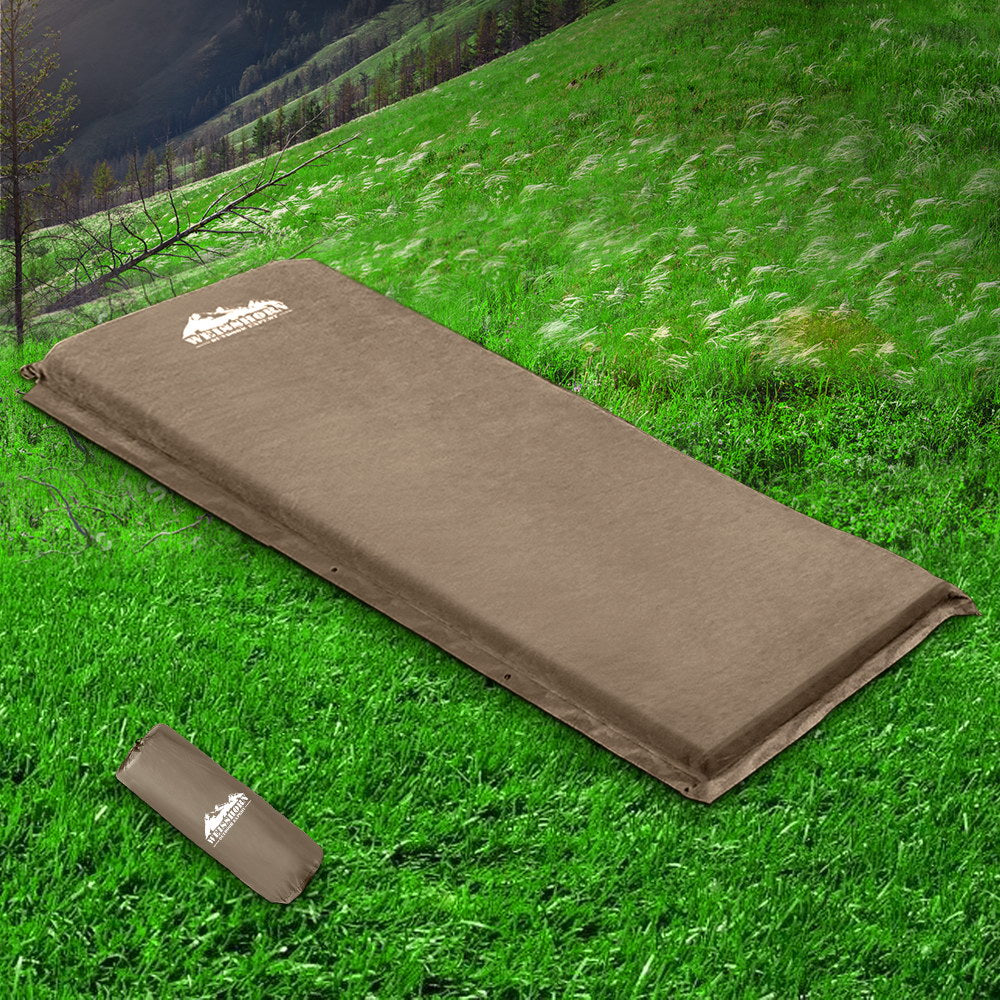 Redoubt Self Inflating Mattress, Single, Coffee