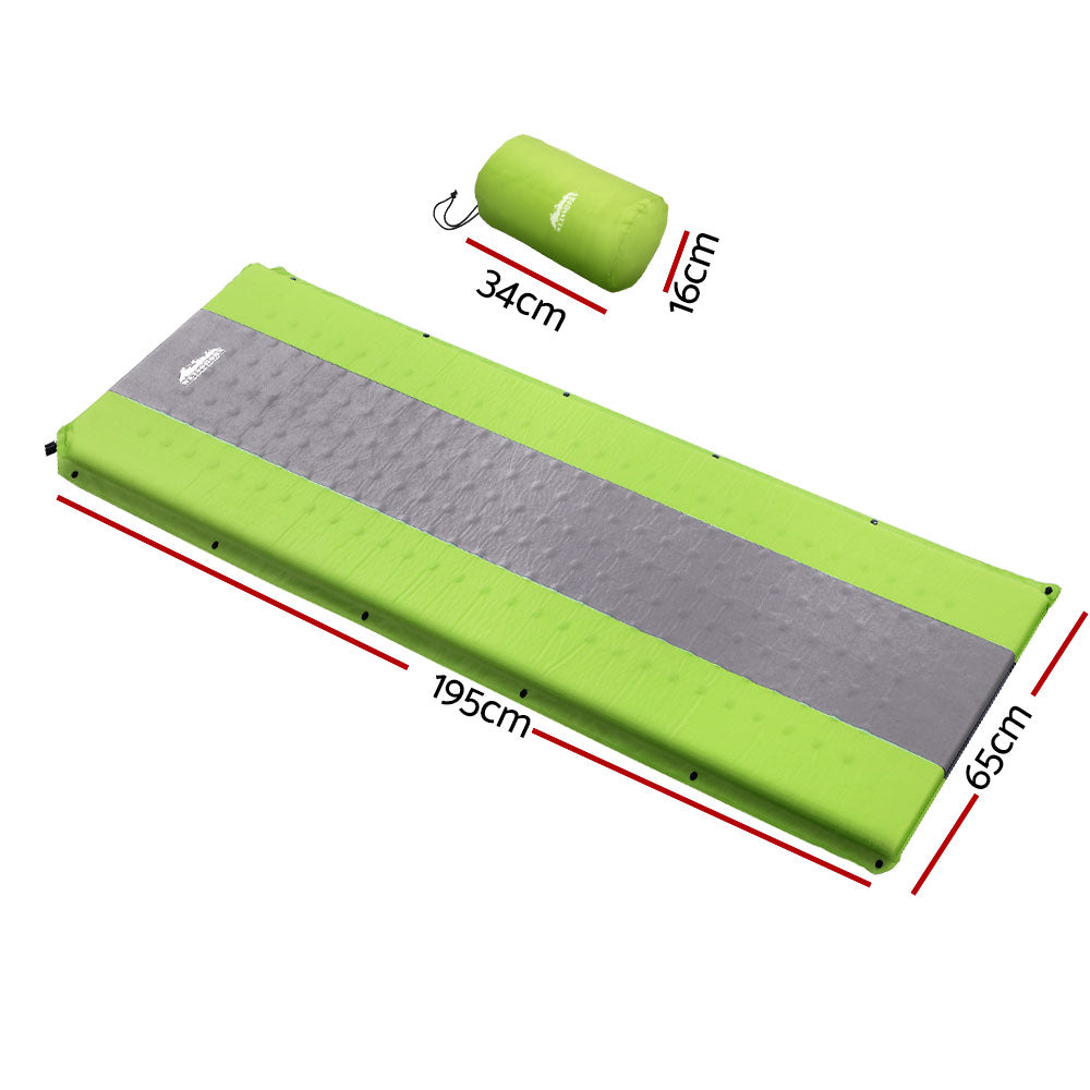 Wiwaxy Self Inflating Mattress, Single Green 195x65cm