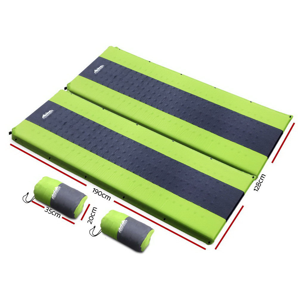 Ramparts Self Inflating Mattress, Double, Green