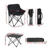 Hermannsburg Folding Camp Table and Chair Set 3pcs, Blue