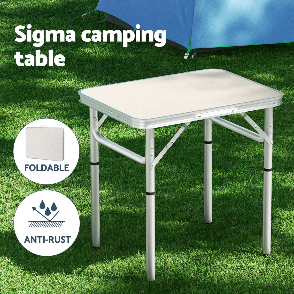 Hermannsburg Folding Camp Table and Chair Set 3pcs, Natural