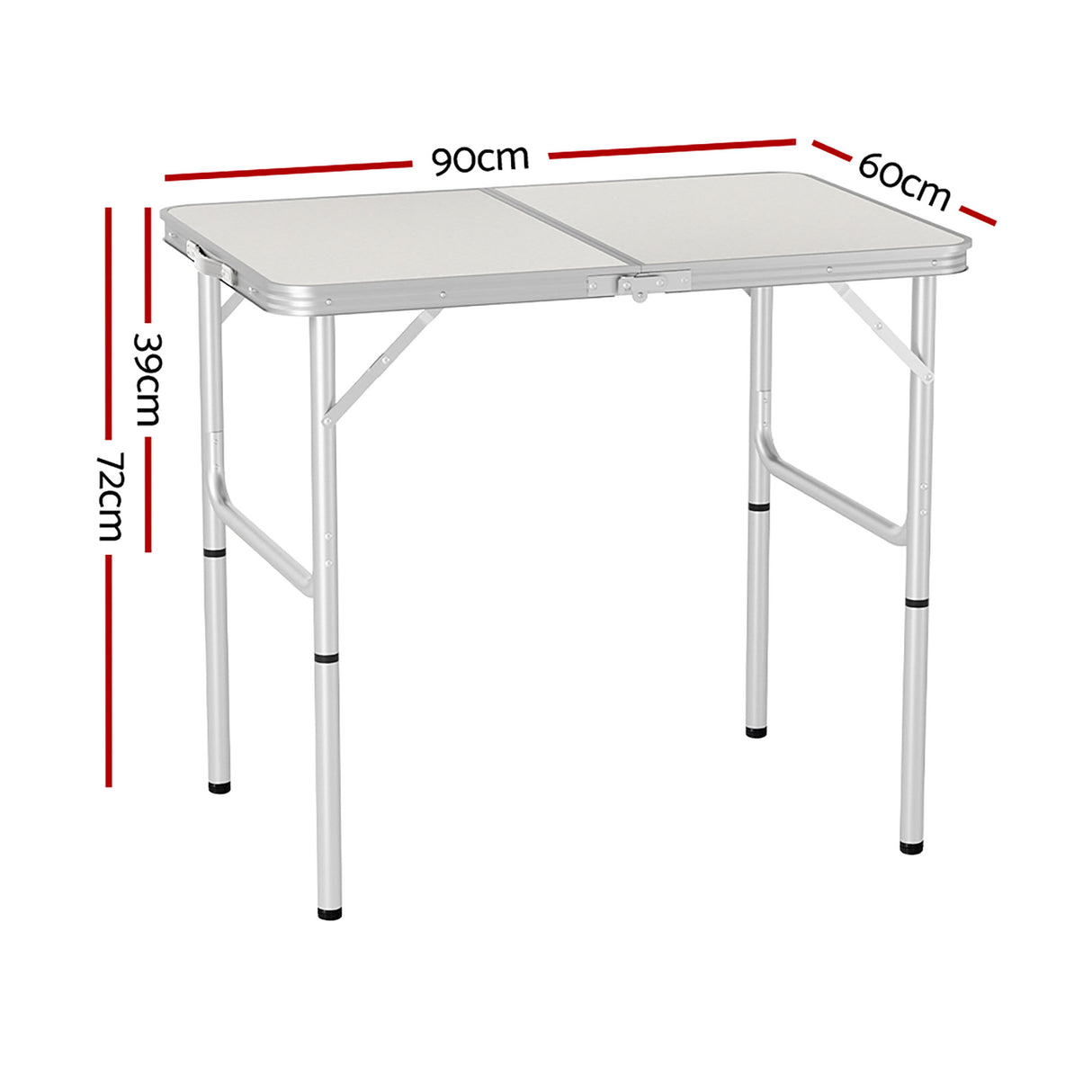 Kunoth Adjustable Folding Camp Table, 90cm