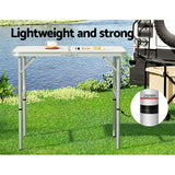 Kunoth Adjustable Folding Camp Table, 90cm