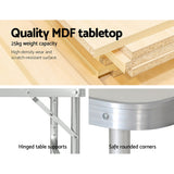 Kunoth Adjustable Folding Camp Table, 90cm