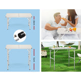 Kunoth Adjustable Folding Camp Table, 90cm