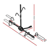 Lokeren Foldable Hitch Mount Bike Rack, 2 Bike, 36kg, Black