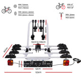 Harelbeke Towbar Bike Carrier Rack, 4 Bike, 60kg, Black and Silver