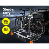 Harelbeke Towbar Bike Carrier Rack, 4 Bike, 60kg, Black and Silver