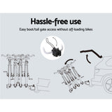 Harelbeke Towbar Bike Carrier Rack, 4 Bike, 60kg, Black and Silver