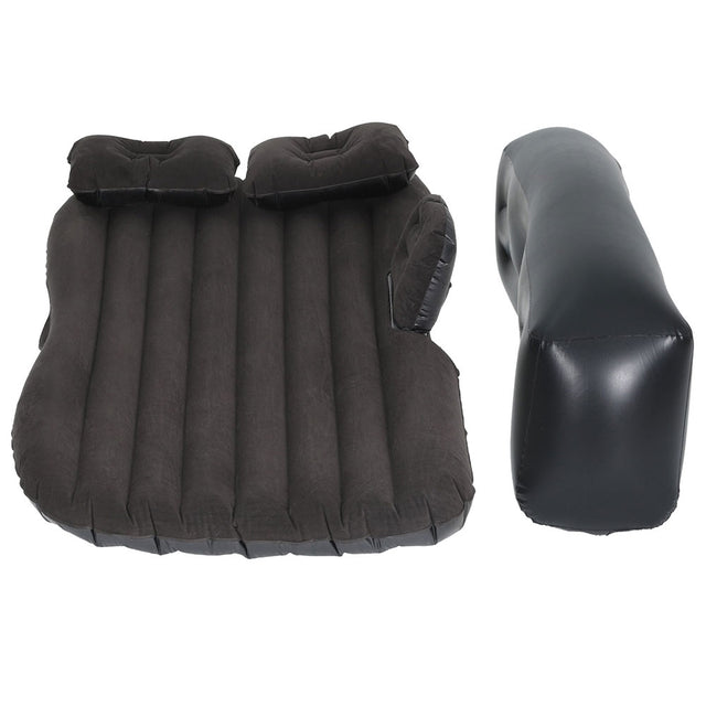 Compact black inflatable car mattress with footwell infill for smaller SUVs