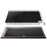 Touch control panel with nine power levels and timer