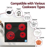 Wiping the black ceramic glass cooktop surface clean