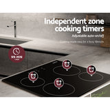 Dimension diagram for the 60 cm cooktop, cut out 56 x 49 cm