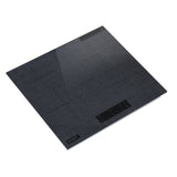 Black touch control panel set into the grey ceramic glass surface