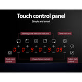 Cut out dimension diagram for the 90 cm cooktop, 87 x 49 cm