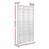 Artiss BERT White Bookshelf CD Storage Rack