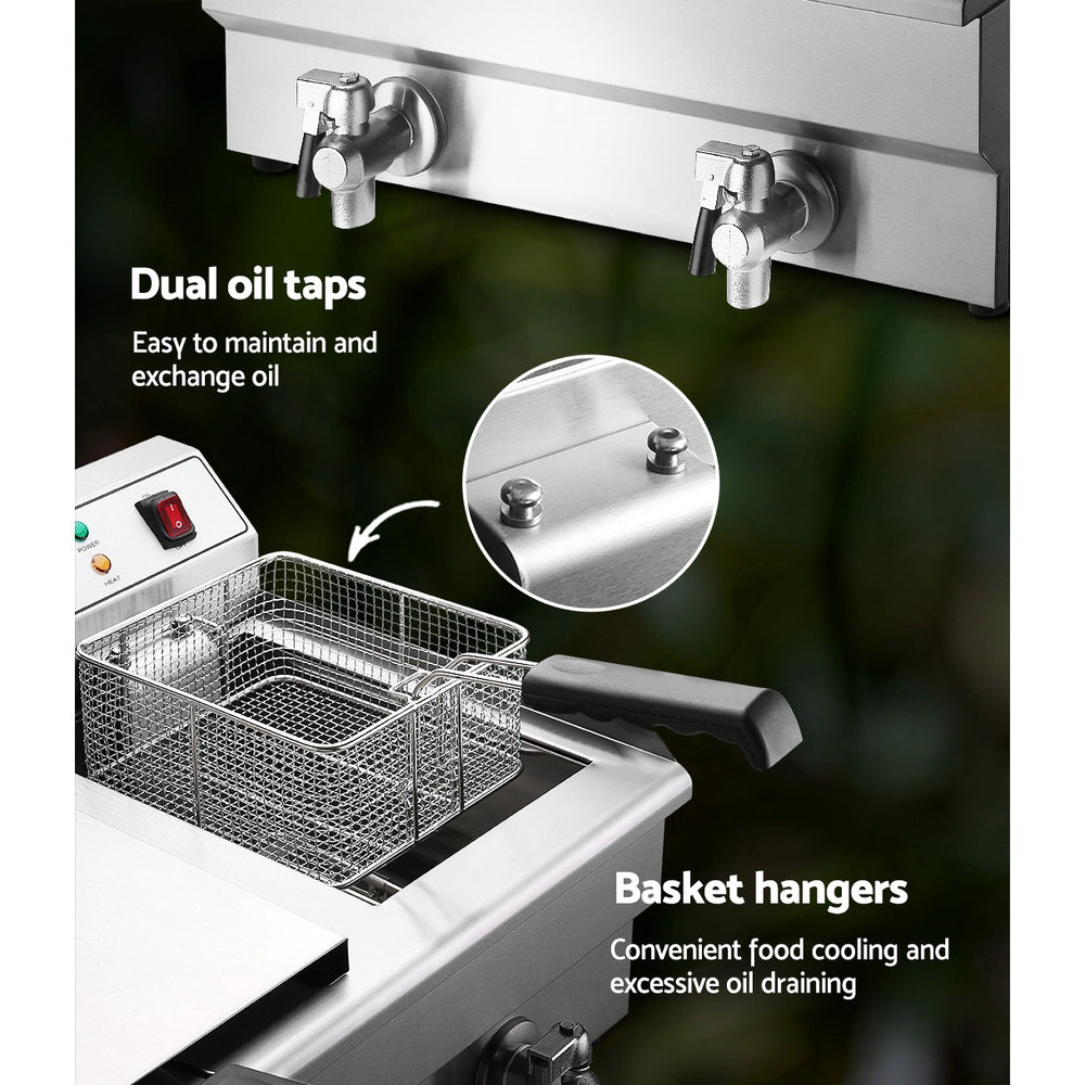S shaped heating element lifted out of the fryer oil tank