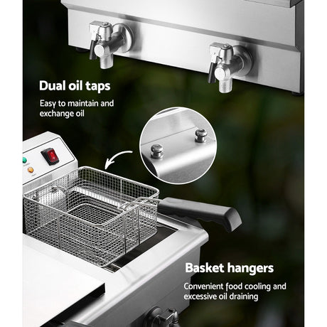 S shaped heating element lifted out of the fryer oil tank