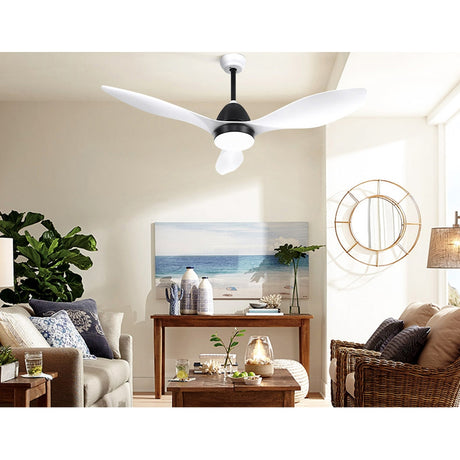 Devanti 48-Inch DC Motor Ceiling Fan with LED Light and Remote — White — Allure Home Collections