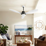 Devanti 48-Inch DC Motor Ceiling Fan with LED Light and Remote — White — Allure Home Collections