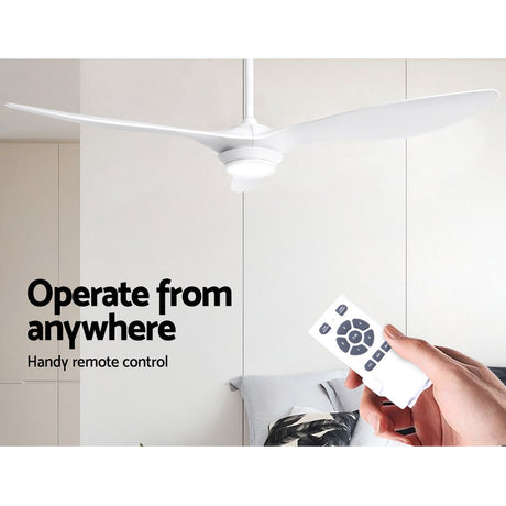 Devanti 52-Inch DC Motor Ceiling Fan with LED Light and Remote — White — Allure Home Collections