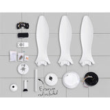 Devanti 52-Inch DC Motor Ceiling Fan with LED Light and Remote — White — Allure Home Collections