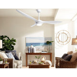 Devanti 52-Inch DC Motor Ceiling Fan with LED Light and Remote — White — Allure Home Collections