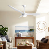 Devanti 52-Inch DC Motor Ceiling Fan with LED Light and Remote — White — Allure Home Collections