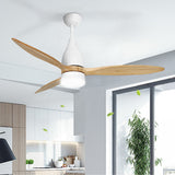 Timber blade detail on the 52 inch light wood ceiling fan
