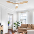 Devanti 52-Inch AC Motor Ceiling Fan with LED Light and Remote — Light Wood — Allure Home Collections