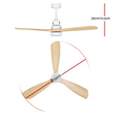 Remote control supplied with the light wood DC motor ceiling fan
