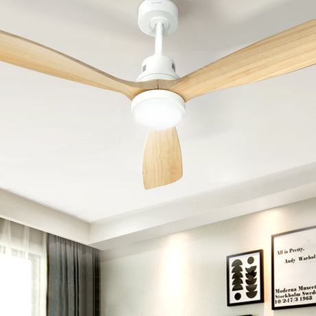 Ceiling fan LED light shown in three colour settings
